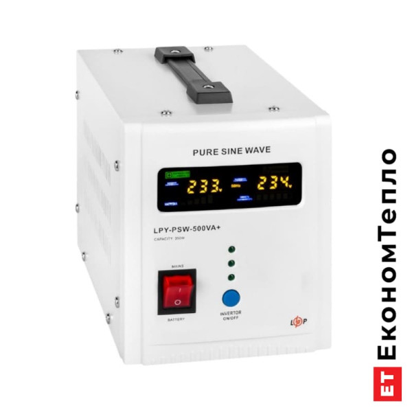 Вигляд збоку ДБЖ  Лоджік Павер 12V LPY-PSW-500VA+ (350Вт) 5A/10A