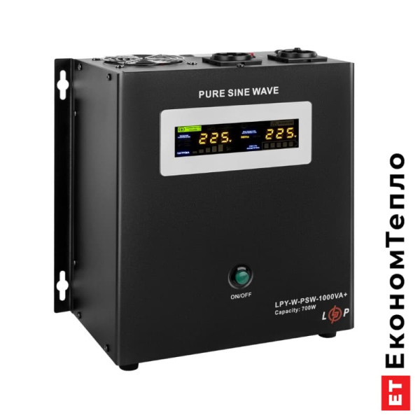 Вигляд збоку ДБЖ LogicPower 12V LPY-W-PSW-1000VA+(700Вт)10A/20A