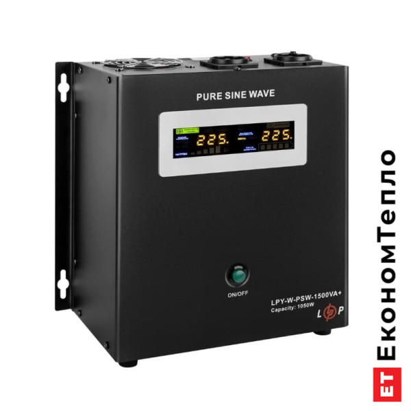Вигляд збоку ДБЖ LogicPower 24V LPY-W-PSW-1500VA+(1050Вт)10A/15A
