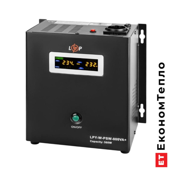 Вигляд збоку ДБЖ Лоджік Павер 12V LPY-W-PSW-800VA+(560Вт)5A/15A