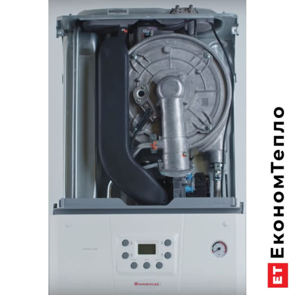 Вигляд з середини конденсаційного газового котла Immergas Victrix Tera 24 Plus