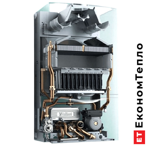 Вигляд зсередини газового котла Vaillant atmoTEC pro VUW 240/5-3