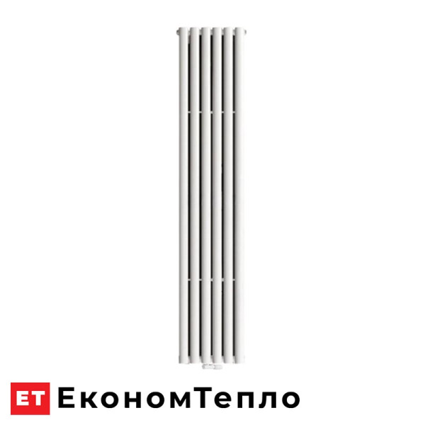 Трубчастий радіатор Rastas Aurora 1 (RAL9016) 1400x300 (підключення нижнє по центру) 480 W