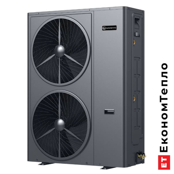 Вигляд збоку зовнішнього блоку теплового насосу Aquaviva Plus 16-20