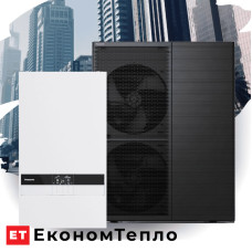 Тепловий насос Panasonic Aquarea T‑CAP серія М, 16 кВт, R290, 380В, ТЕН 9 кВт (WH-SDC0316M9E8/WH-WXG16ME8)
