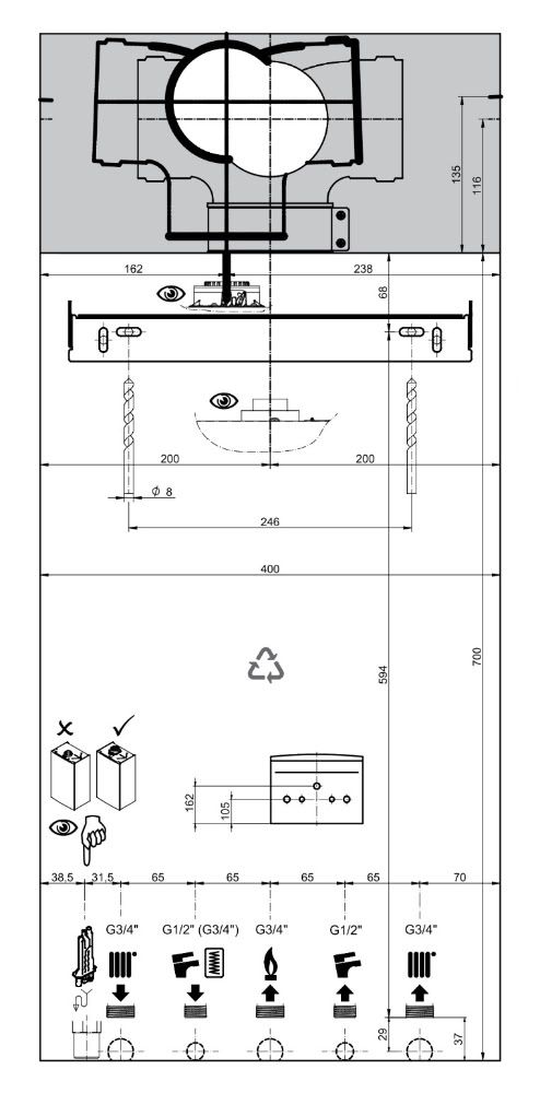 Підключення газового котла Baxi Duo-Tec Compact E